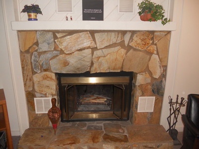 Poolhouse Fireplace