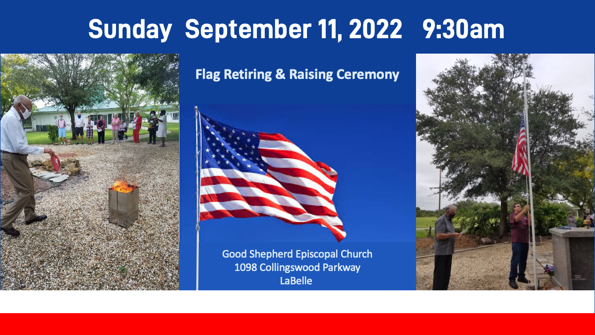 9-11 Flag Ceremony at 9:30AM